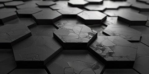 Leinwandbilder - Black color hex background, minimalism, with copyspace
