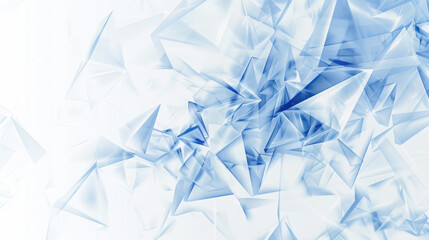 Wall Mural - A blue and white abstract image with a lot of triangles