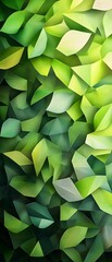 Canvas Print - Abstract Green Leaf Pattern.