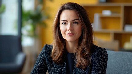 Poster - Attractive businesswoman talking with a business partner on a video chat, professional 