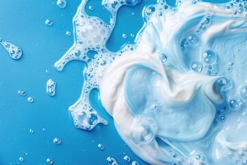 Aufkleber - Close-up of a blue surface with air bubbles