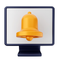 Wall Mural - 3d notification bell icon