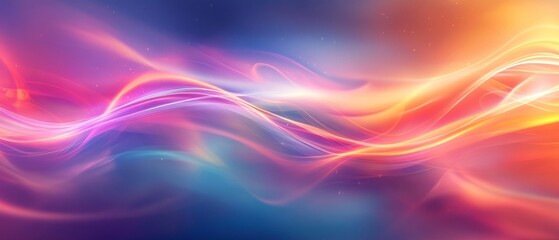 Poster - Abstract Colorful Light Waves with Blur