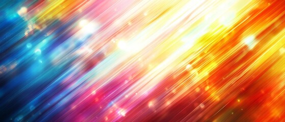 Aufkleber - Vibrant Abstract Light Rays with Heavy Blur