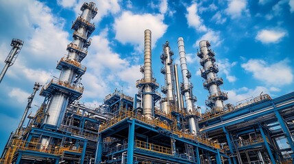 Aufkleber - refinery chemical petrochemical plant with cracking furnace for petroleum energy and chemical industry business for chemical product marketing : Generative AI