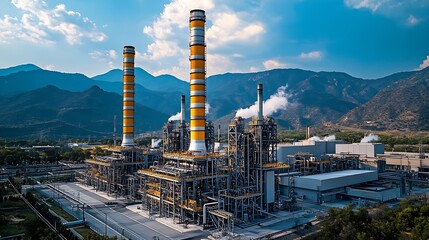 Aufkleber - A natural gas power plant is a type of power plant that uses natural gas to generate electricity Natural gas is a cleanburning fossil fuel : Generative AI