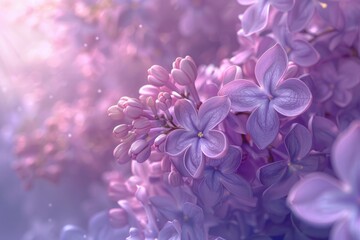 Aufkleber - A cluster of vibrant purple flowers in a tight bunch, ideal for use in beauty or still life compositions