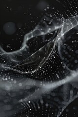 Poster - A simple yet powerful image of a wave of water in black and white, perfect for uses such as editorial, commercial or personal projects