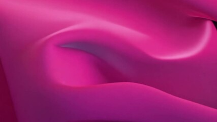 Poster - Velvet Dreamscape: Dive into a vibrant fuchsia abyss, where smooth, undulating waves of color evoke a sense of tranquility and captivating allure.