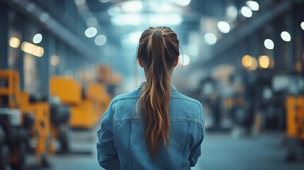 Fototapete - Gender diversity is not just a matter of fairness but a strategic imperative for the industrial sector driving innovation and enhancing competitiveness in the global market : Generative AI