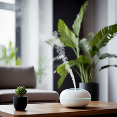 Air humidifier in the home interior