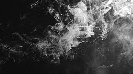Aufkleber - A black and white photo of smoke drifting through the air, possibly indicating a fire or industrial activity