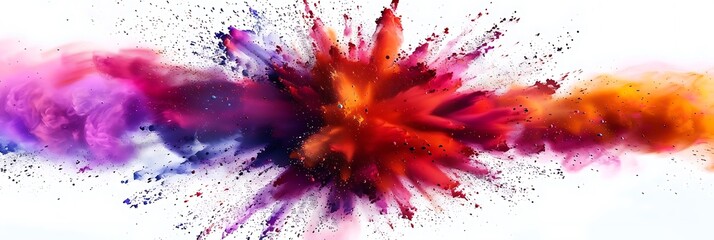 Poster - A vibrant explosion of colors creating an abstract design, ideal for artistic or graphic use.