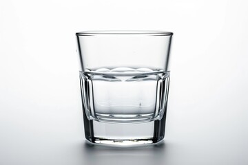Poster - A clear glass filled with water sits on a table, perfect for a simple and refreshing beverage