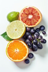 Aufkleber - A colorful arrangement of citrus fruits, perfect for snacking or decorating