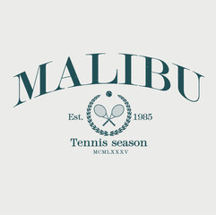 Wall Mural - tennis logo, tennis club, two rackets and ball