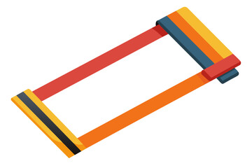 Resistance band vector art illustration