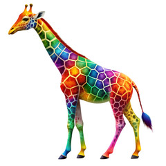 colorful wildlife mammal fauna giraffe