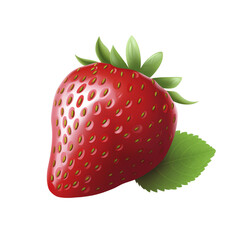 Canvas Print - strawberry isolated on white background