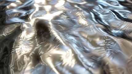 Poster - A close-up view of shimmering, rippling water reflecting light in a dynamic, textured surface.