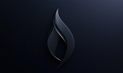 Aufkleber - A black and white image of a flame with a black background. The flame is the main focus of the image and it is a symbol of fire or passion