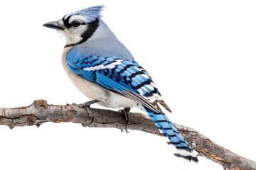 Aufkleber - A blue and white bird perched on a tree branch, natural setting