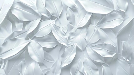 Poster - A close-up shot of a bunch of white feathers