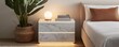 © Panisara - Marble bedside tables with built-in LED lights, marble furniture, sustainable bedroom design