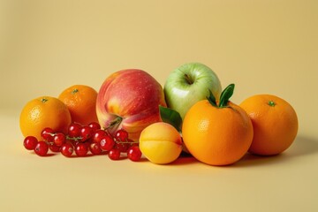 Poster - A colorful arrangement of fresh fruits on a table
