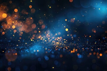 Poster - A blurred image of blue and yellow light