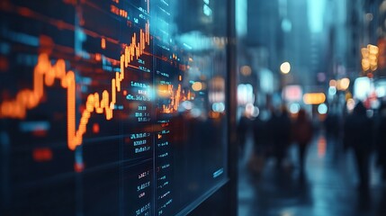 Leinwandbilder - Stock market finance business economy trend graph digital technology : Generative AI
