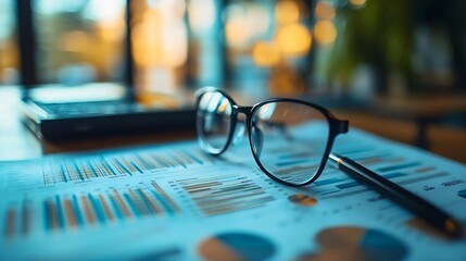 Leinwandbilder - Statistical analysis of financial data Analyzing business and investment charts accounting finance Analyzing finance numbers accounting for income and expenses and planning financial b : Generative AI
