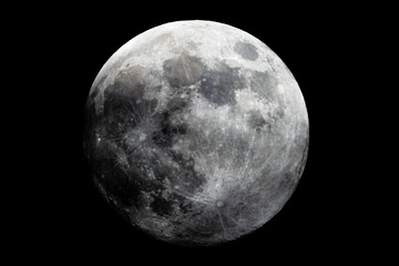Wall Mural - Behold the stunning full moon that shines brightly against the dark, expansive night sky