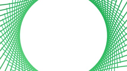 Poster - Colored circular decoration from ribbons. Rendering.