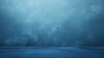 Poster - Misty Blue Oceanic Background with Atmospheric Depth
