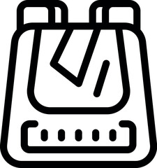 Poster - simple vector icon of a paper bag with handles holding sandwiches for delivery service