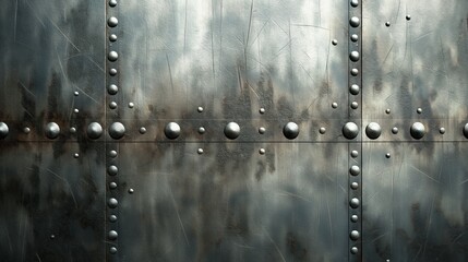 Wall Mural - Design of steel texture background, industrial brushed metal surface wallpaper