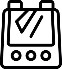 Poster - Simple vector icon of a handheld gaming console with directional buttons and action buttons
