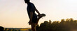 © Zhanna - The athlete warms up before running.