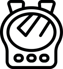 Sticker - Simple alarm clock icon with its hands moving, representing the concept of time passing