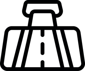 Poster - Clip is holding a road symbolizing a business strategy, emphasizing the importance of planning and organization