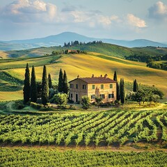 Countryside landscape in Tuscany region of Italy