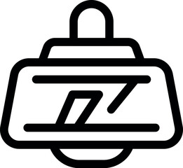Poster - Line icon of ar glasses showing user interface, representing virtual or augmented reality