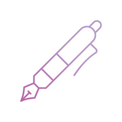 pen gradient icon with white background vector stock illustration