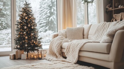 Christmas cozy home interior