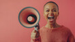 © StockLab - Woman holding a megaphone for a special sale announcement in retail promotion