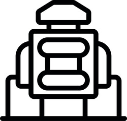 Poster - Playground slide with ladder leading to platform icon outline vector