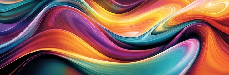 Poster - Abstract Colorful Swirling Background