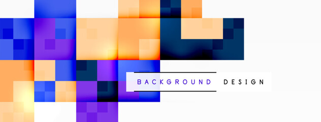 Aufkleber - Dynamic colorful squares background. Vector Illustration For Wallpaper, Banner, Background, Card, Book Illustration, landing page