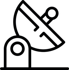 Poster - parabolic antenna receiving signal for broadcast communication